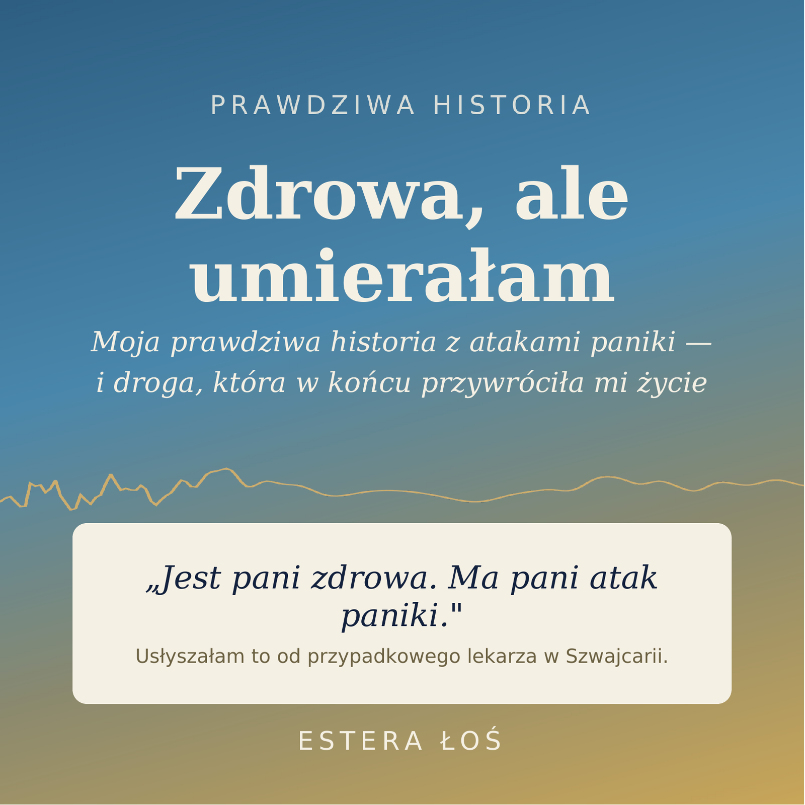 Okładka e-booka Zdrowa, ale umierałam autorstwa Estery Łoś
